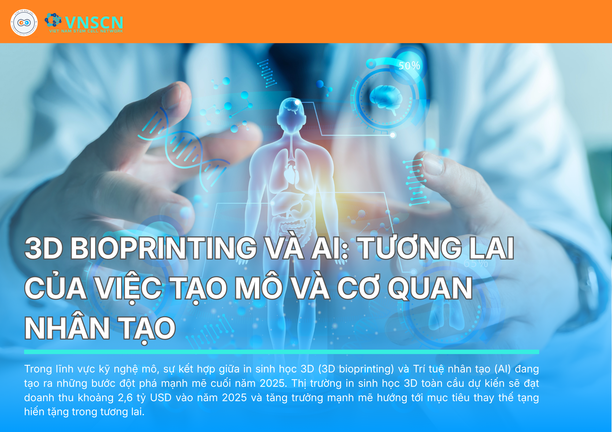3D Bioprinting và AI: Tương lai của việc tạo mô và cơ quan nhân tạo